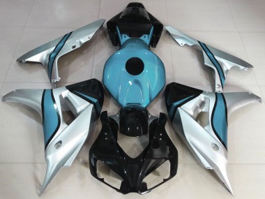 Cheap 2006-2007 Honda CBR1000RR Motorcycle Fairings - Silver Light Blue Glossy Black