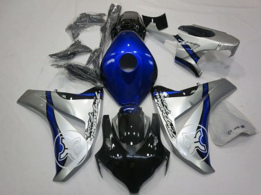 Cheap 2008-2011 Honda CBR1000RR Motorcycle Fairings - Silver Blue Glossy Black