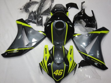 Cheap 2008-2011 Honda CBR1000RR Motorcycle Fairings - Grey Yellow Glossy Black 46