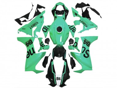 Cheap 2017-2023 Honda CBR1000RR Motorcycle Fairings - Special Green Glossy Black Street Flava