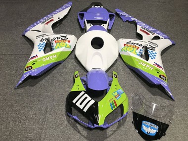 Cheap 2006-2007 Honda CBR1000RR Motorcycle Fairings - White Blue Green Glossy Black Toy Story