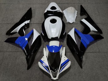Cheap 2007-2008 Honda CBR600RR Motorcycle Fairings - White Blue Glossy Black
