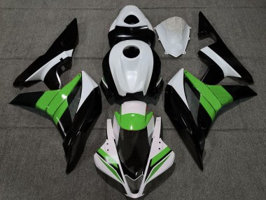 Cheap 2007-2008 Honda CBR600RR Motorcycle Fairings - White Green Glossy Black