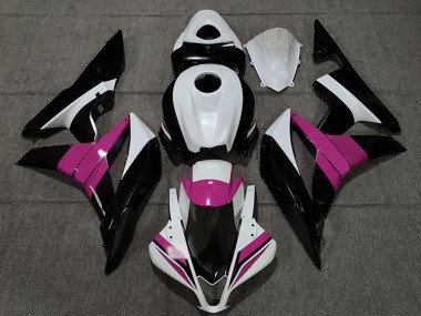 Cheap 2007-2008 Honda CBR600RR Motorcycle Fairings - White Pink Glossy Black