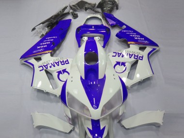 Cheap 2005-2006 Honda CBR600RR Motorcycle Fairings - White Blue Pramac