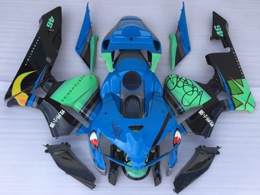 Cheap 2005-2006 Honda CBR600RR Motorcycle Fairings - Blue Green Black Shark