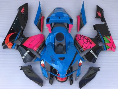 Cheap 2005-2006 Honda CBR600RR Motorcycle Fairings - Blue Shark Pink
