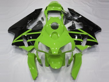 Cheap 2003-2004 Honda CBR600RR Motorcycle Fairing Kits - Green Glossy Black