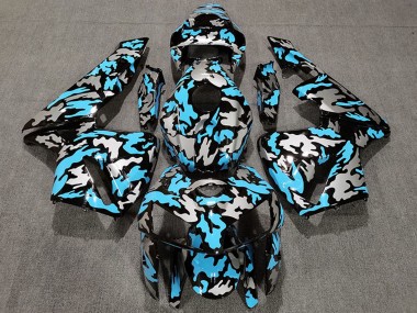 Cheap 2005-2006 Honda CBR600RR Motorcycle Fairings - Camouflage Light Blue