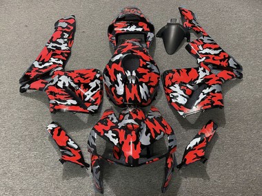 Cheap 2005-2006 Honda CBR600RR Motorcycle Fairings - Camouflage Red