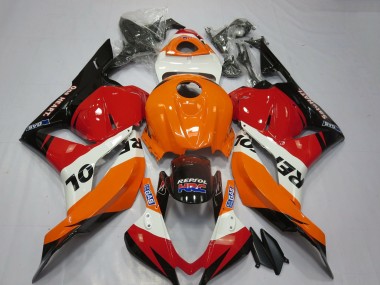 Cheap 2009-2012 Honda CBR600RR Motorcycle Fairings - Orange White Red Glossy Black Repsol HRC