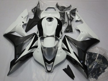 Cheap 2007-2008 Honda CBR600RR Motorcycle Fairing Kits - White Matte Black
