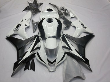Cheap 2007-2008 Honda CBR600RR Motorcycle Fairings - White Matte Black OEM Style