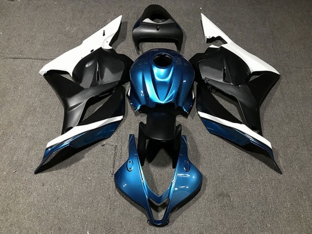 2009-2012 Honda CBR600RR Motorcycle Fairings - White Blue Matte Black