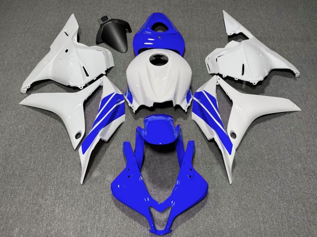 2009-2012 Honda CBR600RR Motorcycle Fairings - White Blue Stripe