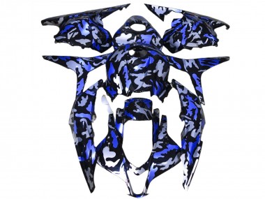 Cheap 2009-2012 Honda CBR600RR Motorcycle Fairings - Blue White Camouflage