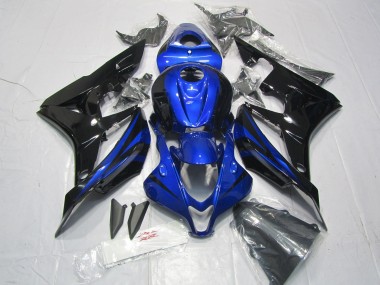 Cheap 2007-2008 Honda CBR600RR Motorcycle Fairing Kits - Blue Glossy Black