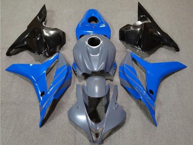 Cheap 2009-2012 Honda CBR600RR Motorcycle Fairings - Grey Blue Glossy Black