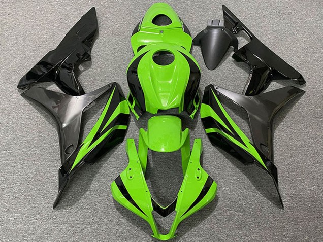 2007-2008 Honda CBR600RR Motorcycle Fairings - Green Glossy Black Grey OEM Style