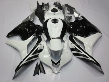 Cheap 2009-2012 Honda CBR600RR Motorcycle Fairings - White Glossy Black