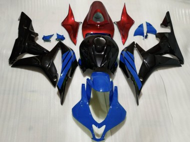 Cheap 2007-2008 Honda CBR600RR Motorcycle Fairings - Red Blue Glossy Black