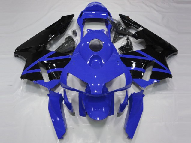 2003-2004 Honda CBR600RR Motorcycle Fairings - Blue Glossy Black Stripe
