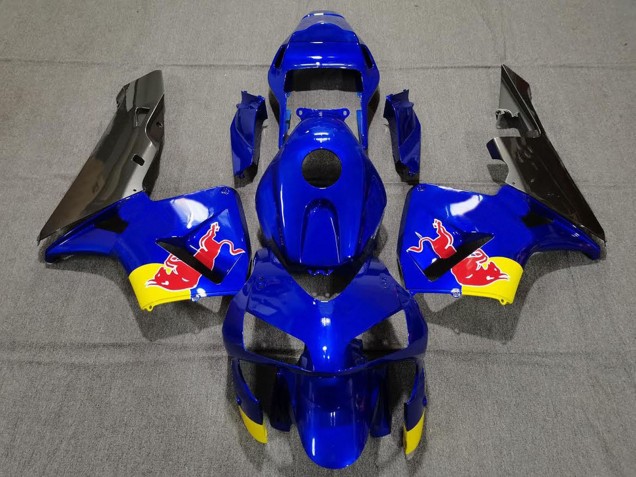 2003-2004 Honda CBR600RR Motorcycle Fairings - Blue Yellow Glossy Black Red Bull
