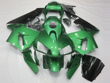 Cheap 2003-2004 Honda CBR600RR Motorcycle Fairing - Green Glossy Black