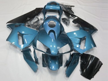 Cheap 2003-2004 Honda CBR600RR Motorcycle Fairing - Light Blue Glossy Black