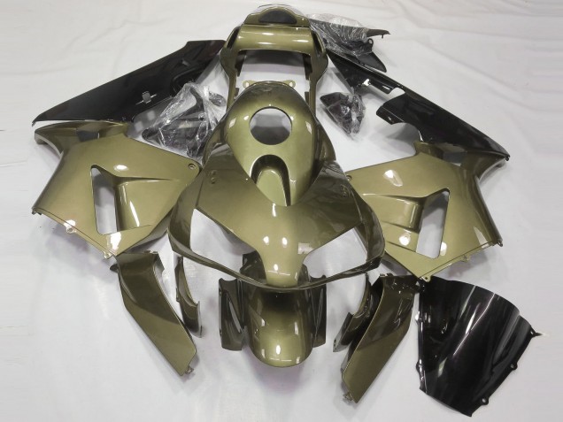 2003-2004 Honda CBR600RR Motorcycle Fairings - Olive Glossy Black