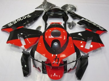Cheap 2003-2004 Honda CBR600RR Motorcycle Fairings - Red Glossy Black Power