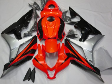 Cheap 2007-2008 Honda CBR600RR Motorcycle Fairing - Silver Red Glossy Black OEM Style
