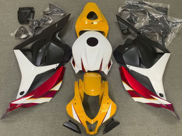 2009-2012 Honda CBR600RR Motorcycle Fairings - White Red Yellow Matte Black