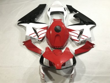 Cheap 2003-2004 Honda CBR600RR Motorcycle Fairings - White Red Glossy Black