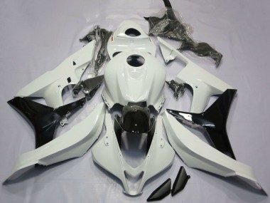 Cheap 2007-2008 Honda CBR600RR Motorcycle Fairings - White Glossy Black