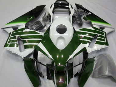 Cheap 2003-2004 Honda CBR600RR Motorcycle Fairings - White Green Fade