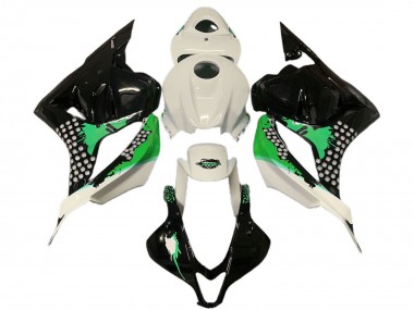 Cheap 2009-2012 Honda CBR600RR Motorcycle Fairings - White Green Glossy Black Splatter