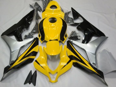 Cheap 2007-2008 Honda CBR600RR Motorcycle Fairings - Silver Yellow Glossy Black