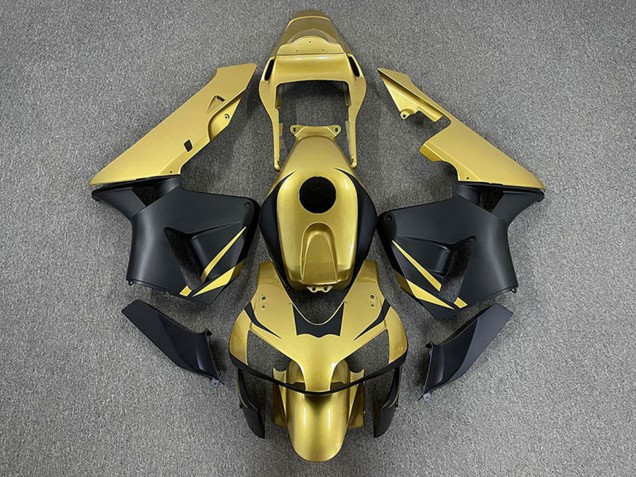 2003-2004 Honda CBR600RR Motorcycle Fairings - Gold Matte Black