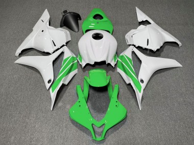 Cheap 2009-2012 Honda CBR600RR Motorcycle Fairings - White Green Stripe