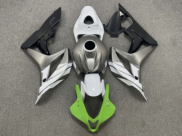 2007-2008 Honda CBR600RR Motorcycle Fairings - Silver White Green Glossy Black