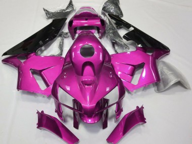 Cheap 2005-2006 Honda CBR600RR Motorcycle Fairings - Hot Pink Black CBR Style