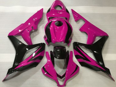 Cheap 2007-2008 Honda CBR600RR Motorcycle Fairing - Pink Glossy Black OEM Style