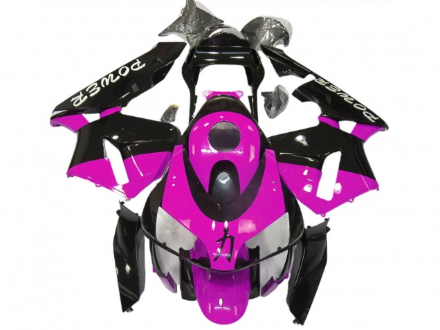 2003-2004 Honda CBR600RR Motorcycle Fairings - Hot Pink Glossy Black Power