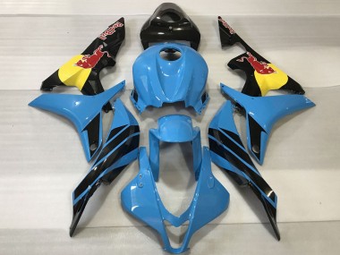 Cheap 2007-2008 Honda CBR600RR Motorcycle Fairings - Light Blue Yellow Glossy Black Red Bull