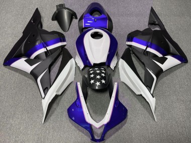 Cheap 2009-2012 Honda CBR600RR Motorcycle Fairings - Dark Blue Matte Black Star