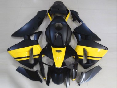 Cheap 2005-2006 Honda CBR600RR Motorcycle Fairings - Matte Black Glossy Yellow