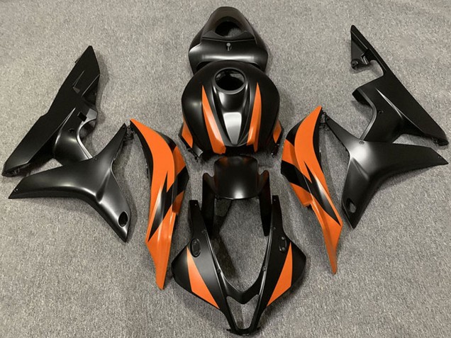 2007-2008 Honda CBR600RR Motorcycle Fairings - Orange Matte Black