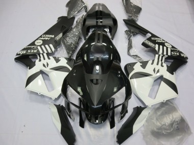Cheap 2005-2006 Honda CBR600RR Motorcycle Fairings - White Matte Black Puisher Logo