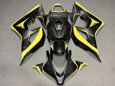 Cheap 2007-2008 Honda CBR600RR Motorcycle Fairings - Yellow Matte Black